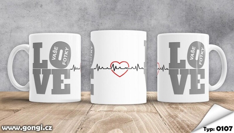 Hrnek 330 ml - 0107 - Love s pulsem